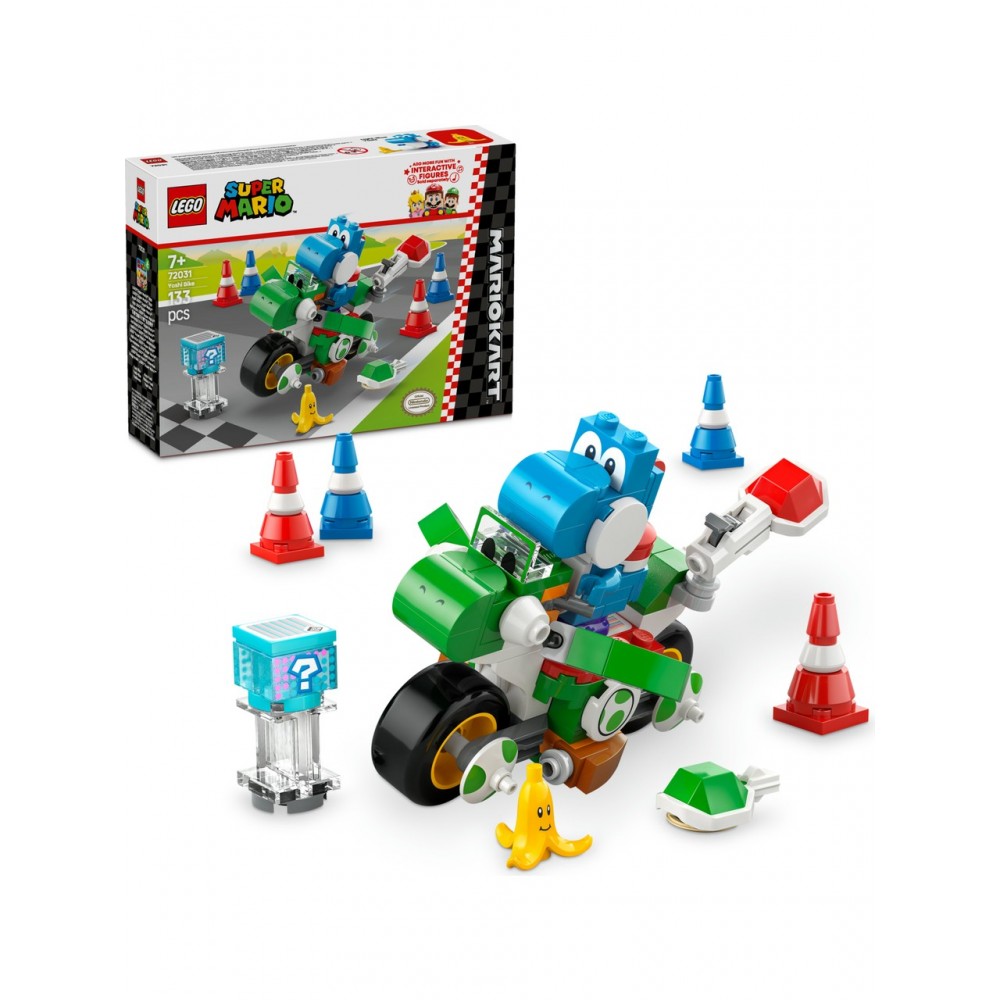LEGO® Super Mario™: Mario Kart™ – Yoshi Bike 72031 - 7 Yaş ve Üzeri Çocuklar için Koleksiyonluk Yaratıcı Oyuncak Yapım Seti (133 Parça)
