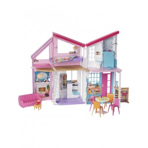 Barbie 'nin Malibu Evi, Dönüşüm Özellikli, 25'ten Fazla Parçalı ve 2 Katlı Bebek Evi FXG57