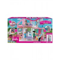 Barbie 'nin Malibu Evi, Dönüşüm Özellikli, 25'ten Fazla Parçalı ve 2 Katlı Bebek Evi FXG57