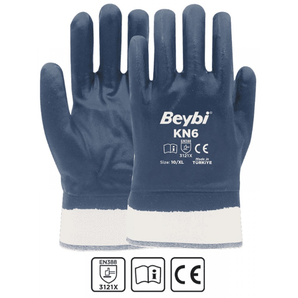 BEYBİ KN6 PAMUK NİTRİL ELDİVEN (144 adet)