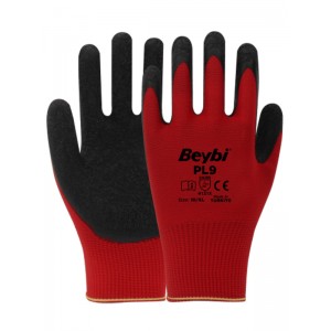 BEYBİ PL9 POLYESTER ÖRME LATEKS ELDİVEN 288 adet