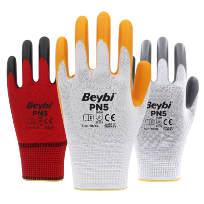 BEYBİ PN5 POLYESTER ÖRME NİTRİL ELDİVEN (288 adet)