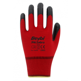 BEYBİ PN ZEBRA POLYESTER ÖRME NİTRİL ELDİVEN (288 adet)