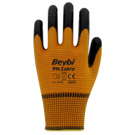 BEYBİ PN ZEBRA POLYESTER ÖRME NİTRİL ELDİVEN (288 adet)