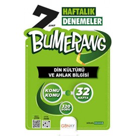 Günay Yayınları 7.SINIF Bumerang 32 Haftalık Din Kültürü ve Ahlak Bilgisi Denemeleri