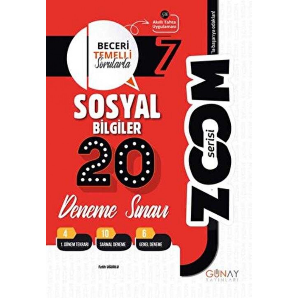 Günay Yayınları 7. sınıf Sosyal Bilgiler 20'li Branş Denemeler
