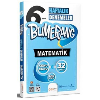 Günay yayınları 6. SINIF Bumerang 32 Haftalık Matematik Denemeleri