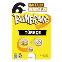Günay yayınları 6. SINIF Bumerang 32 Haftalık Türkçe Denemeleri
