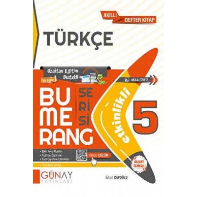 Günay yayınları 5.SINIF  Bumerang Etkinlikli Türkçe